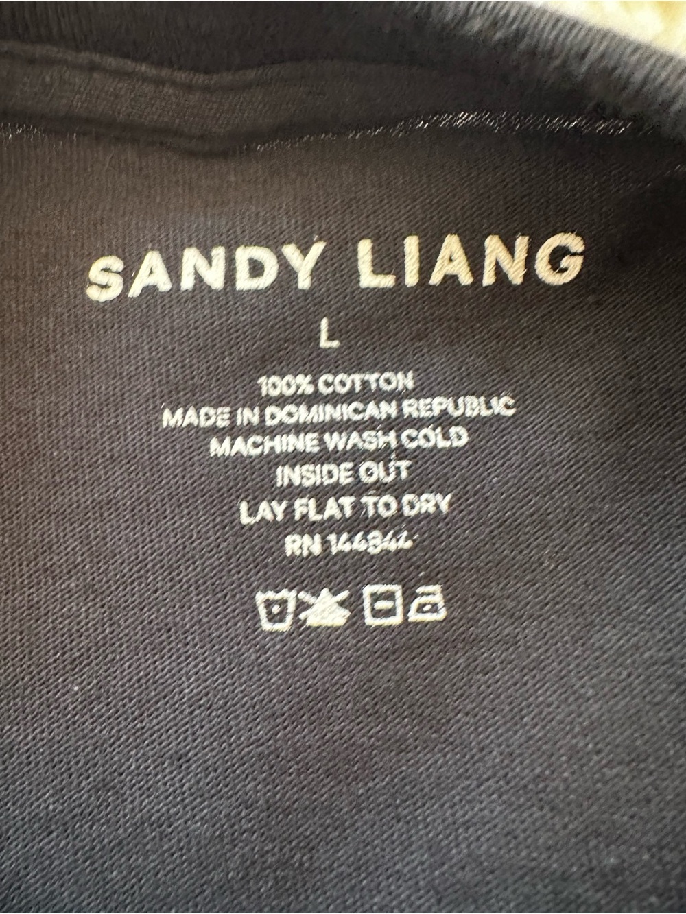Sandy Liang Moonie Tee Women’s Black Graphic Short Sleeve T-Shirt Size: Large - Picture 6 of 7